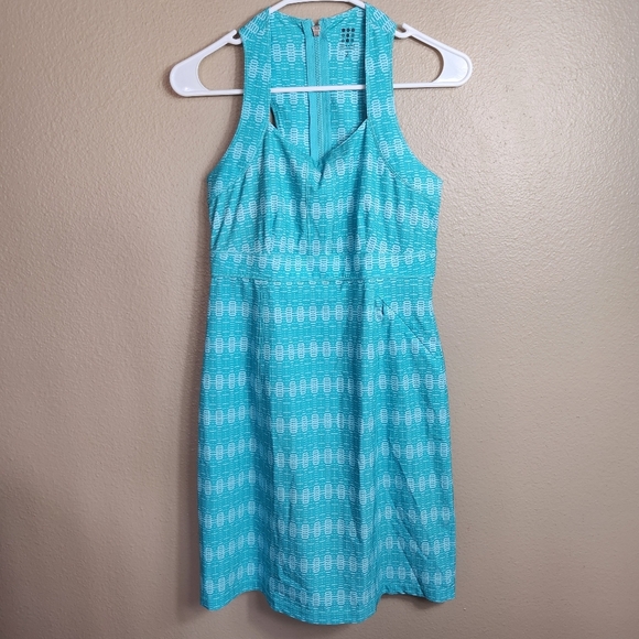 Title Nine Womens |2| Nimblene Trouble Turquoise Geometric Print - Picture 1 of 9